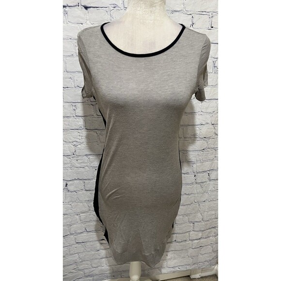 AllSaints Spitalfields Shirt Dress Woman’s Modal Silk Gray Lightweight Size 4 - Picture 1 of 5